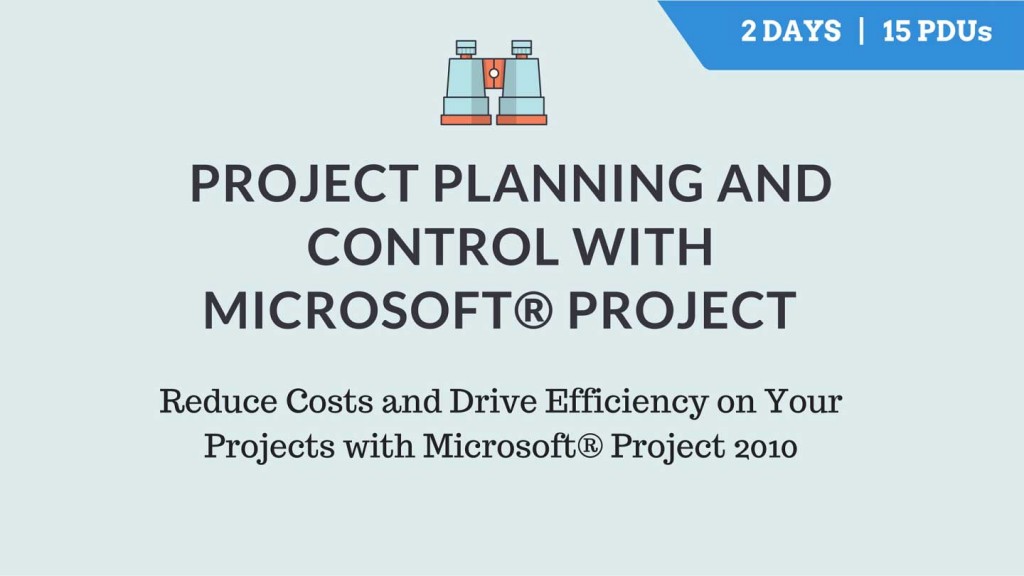Project planning & Control Microsoft